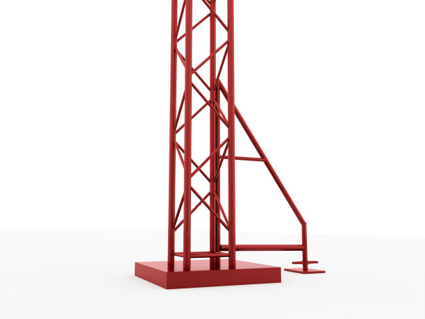 红色柱结构已渲染图片下载