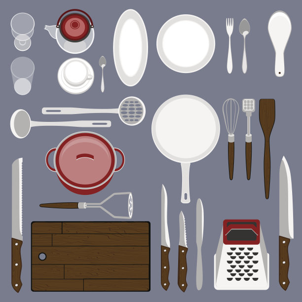 厨房用具组图片下载