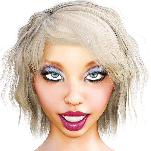 情感肖像相当时尚的女人。图片下载