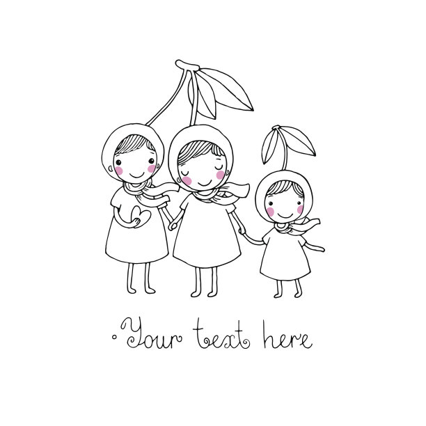 可爱小女孩樱桃图片下载