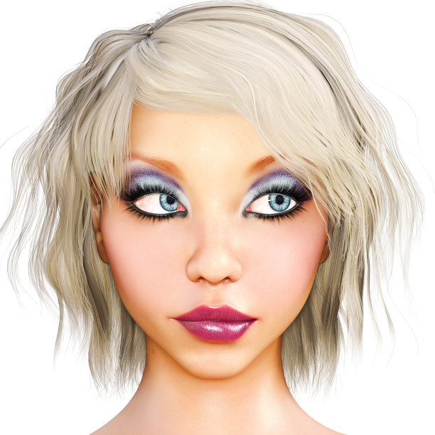 情感肖像相当时尚的女人。图片下载