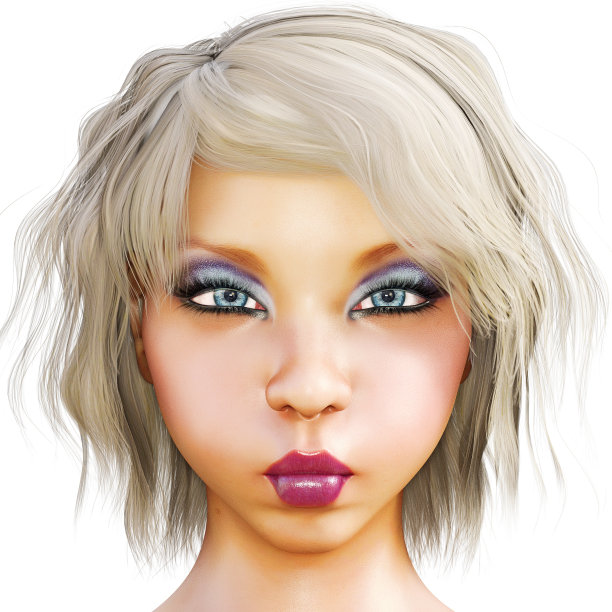 情感肖像相当时尚的女人。图片下载