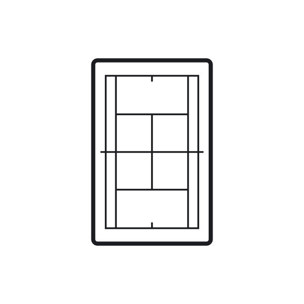 网球场黑色简约图标图片下载