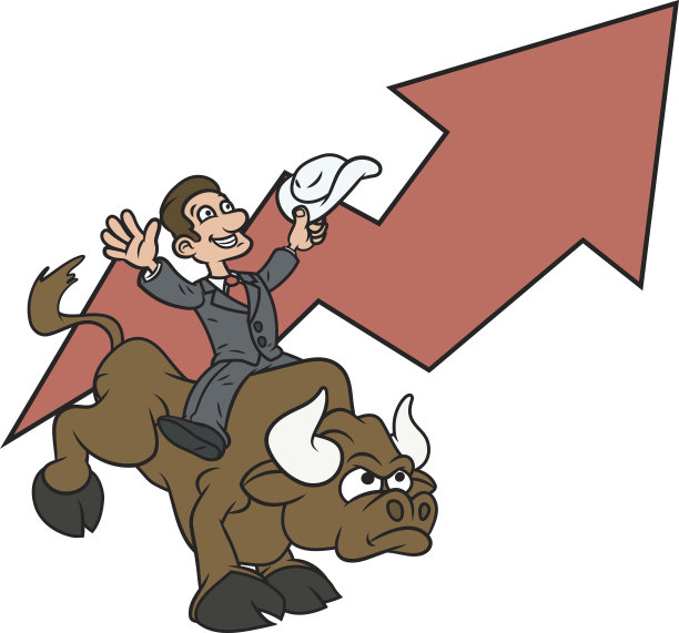 商人在骑公牛图片下载