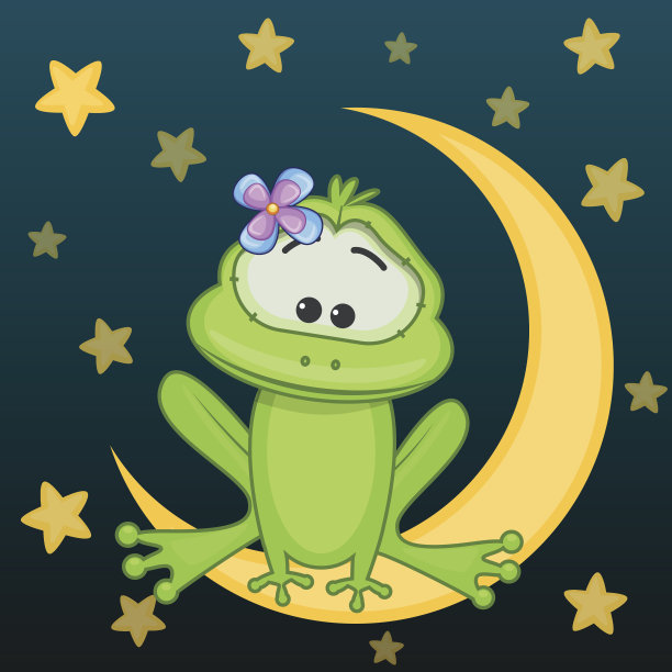 月亮上的青蛙图片下载