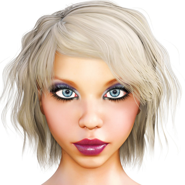 情感肖像相当时尚的女人。图片下载