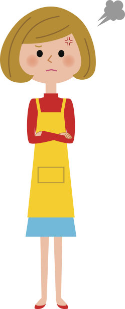 围裙里生气的女人图片下载