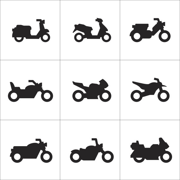 设置摩托车图标素材图片