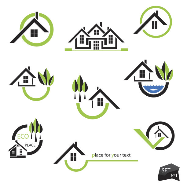 一套房子的图标为房地产业务图片下载