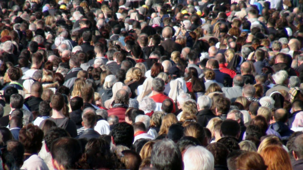 鸟瞰图的人群图片下载