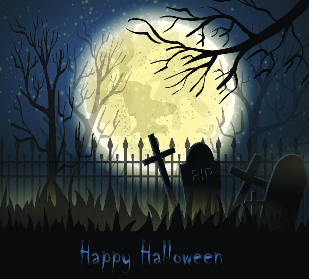 墓地，森林中的墓地图片下载