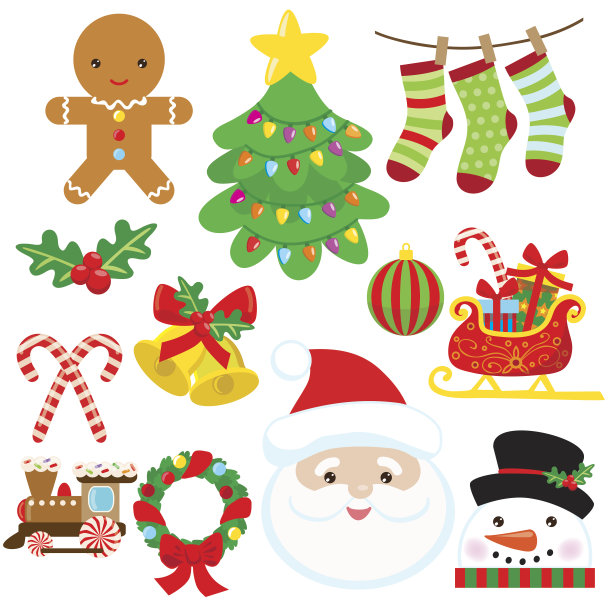圣诞矢量卡通插图图片下载