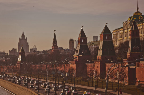 莫斯科克里姆林宫日落景观图片下载