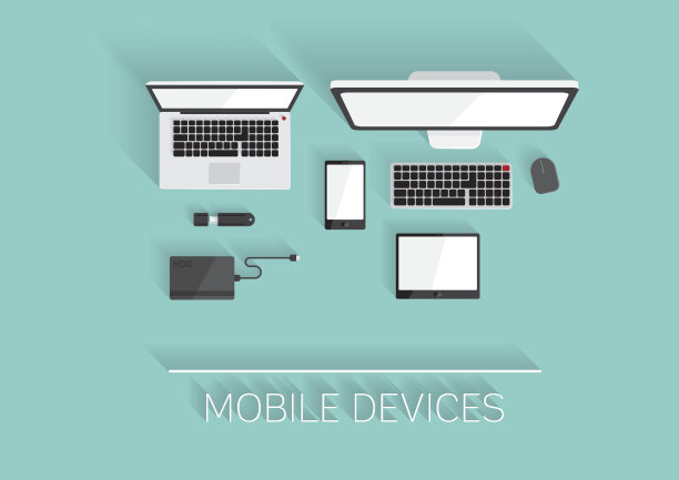 移动设备平面设计图片下载