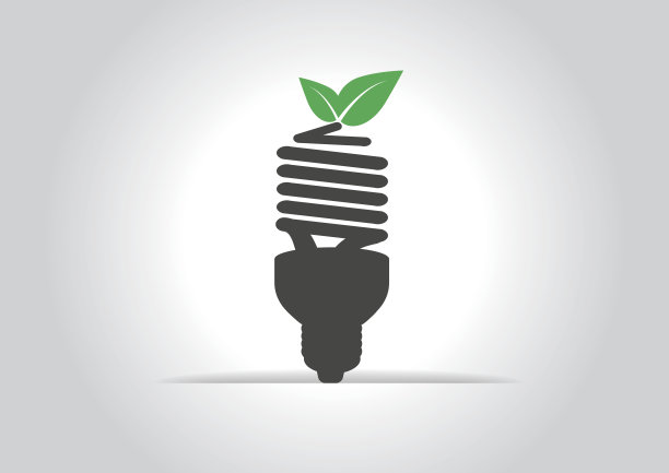 生态灯泡图标。图片下载