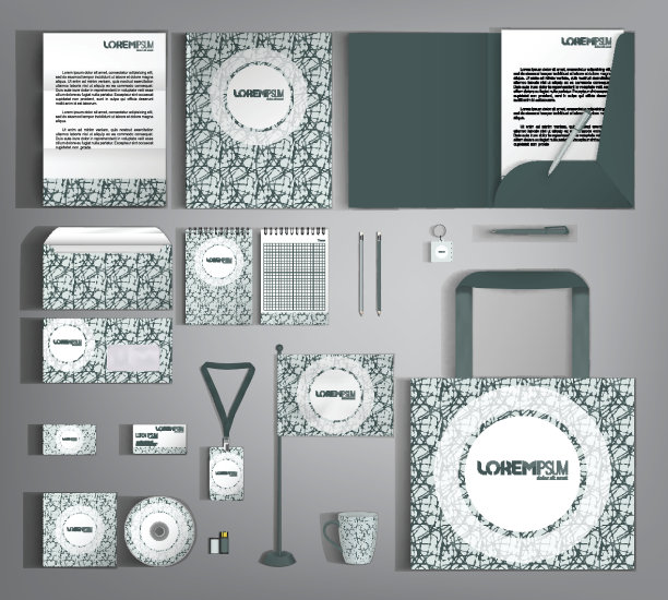 企业形象。设置为绿色抽象图案。图片下载