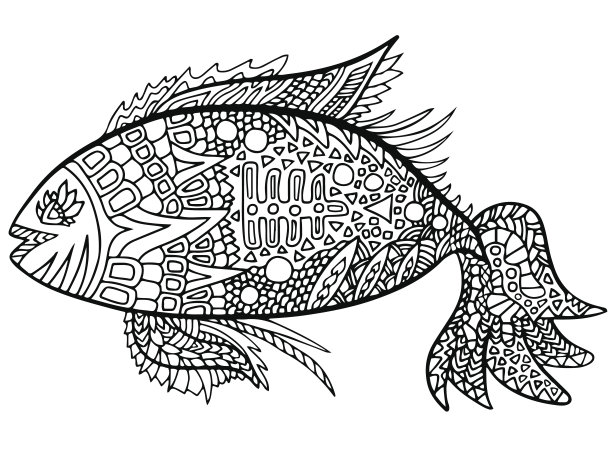 鱼纠结抽象黑白图片下载