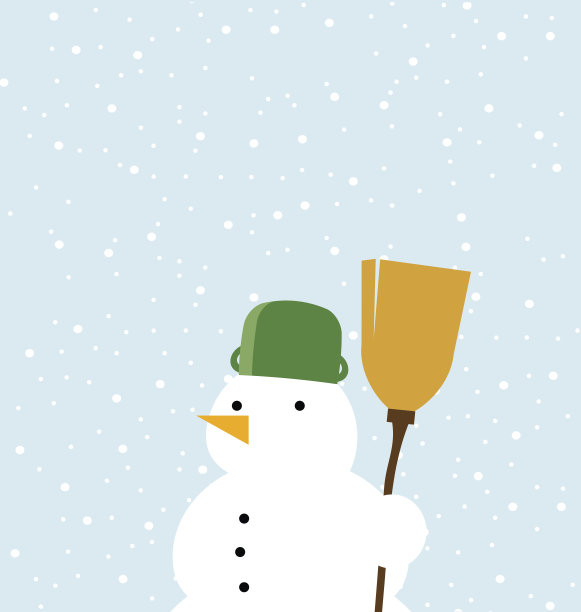 可爱的雪人矢量近距离图片下载