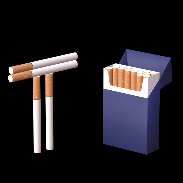 香烟包装的3d插图图片下载