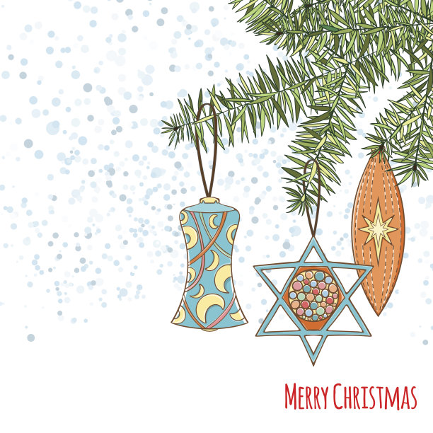 圣诞和新年的邀请卡。图片下载