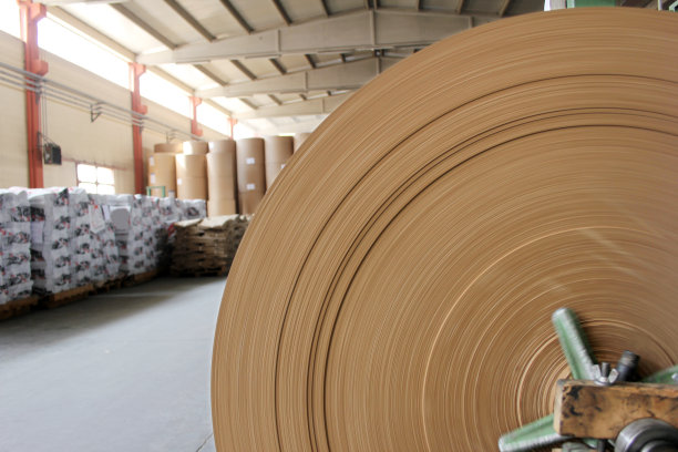 仓库内的大卷羊皮纸的特写图片下载