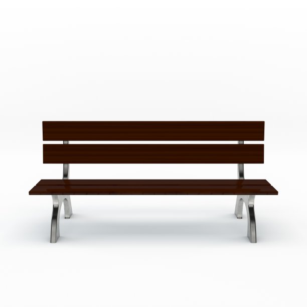 公园的长椅上。孤立在白色背景上。图片下载
