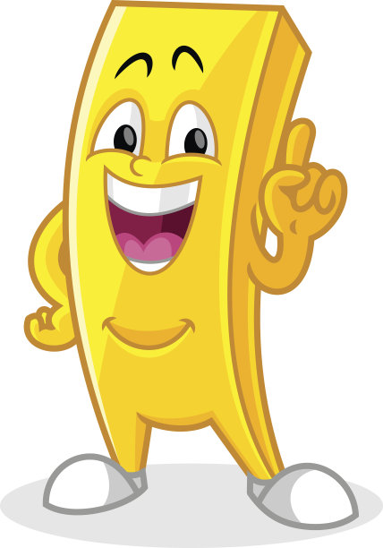 金条吉祥物卡通矢量插图获得想法图片下载