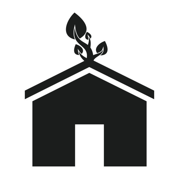 生态房屋简约图标图片下载