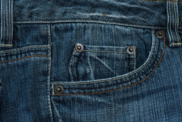 特写口袋牛仔裤图片下载