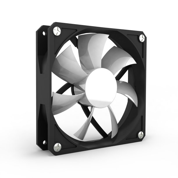 电脑冷却隔离在白色背景3d图片下载