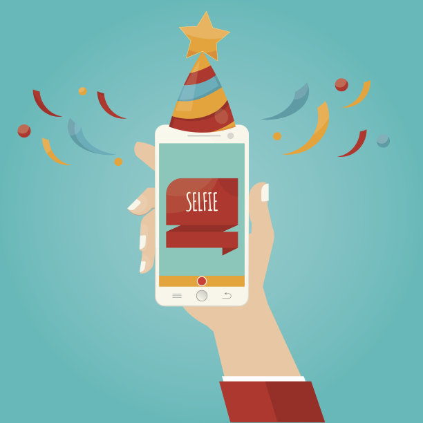 现代向量插图的自拍，自拍手机图片下载