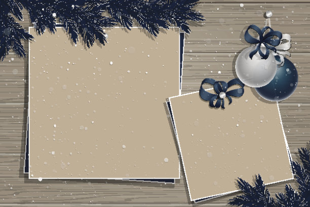 装饰圣诞节的木板图片下载