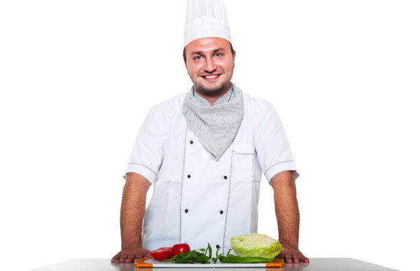 微笑厨师的肖像图片下载