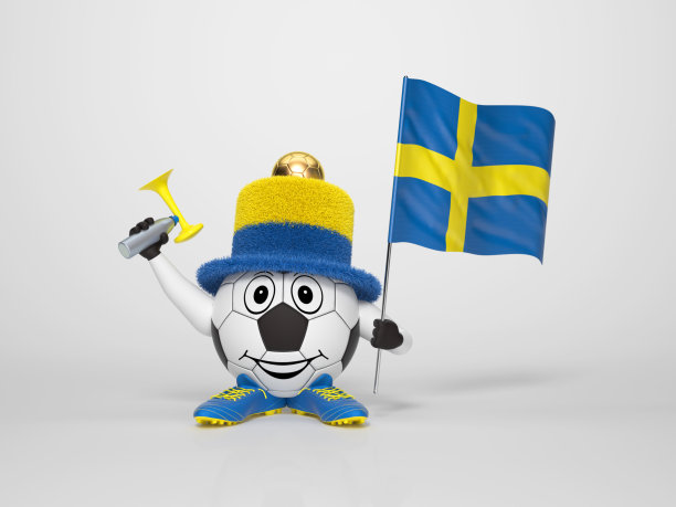 足球角色球迷支持瑞典图片下载
