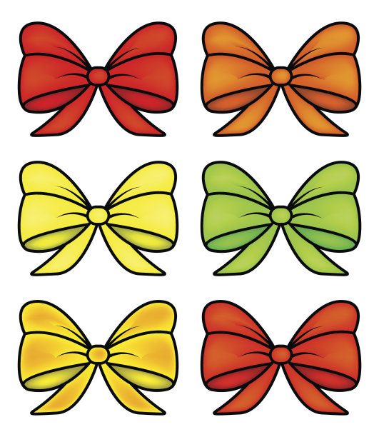 丝带蝴蝶结为圣诞礼物的象征设计。图片下载