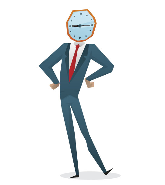 商人看表矢量素材图片下载