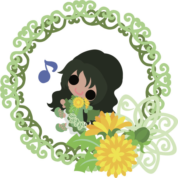 可爱的蒲公英的女孩图片下载