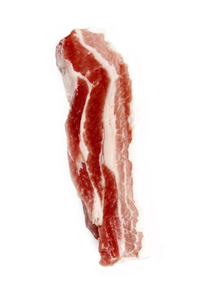 肥胖的五花肉孤立在白色背景图片下载