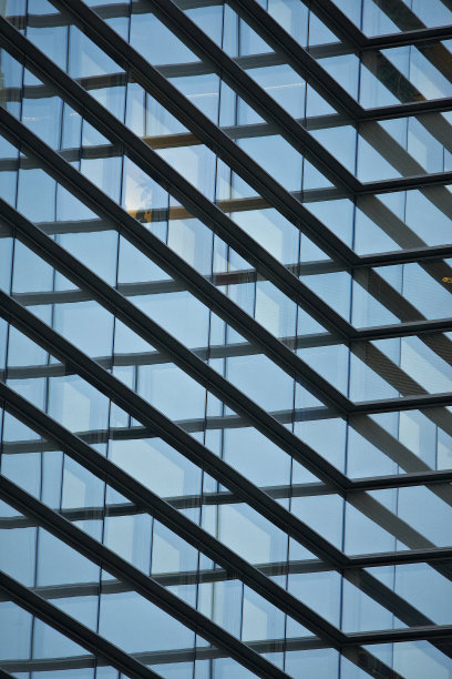 城市环境，玻璃建筑立面图片下载