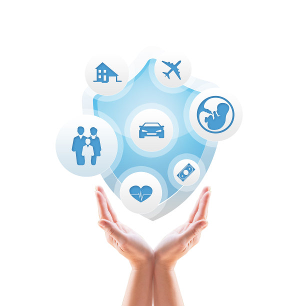 保险设计在白色背景图片下载