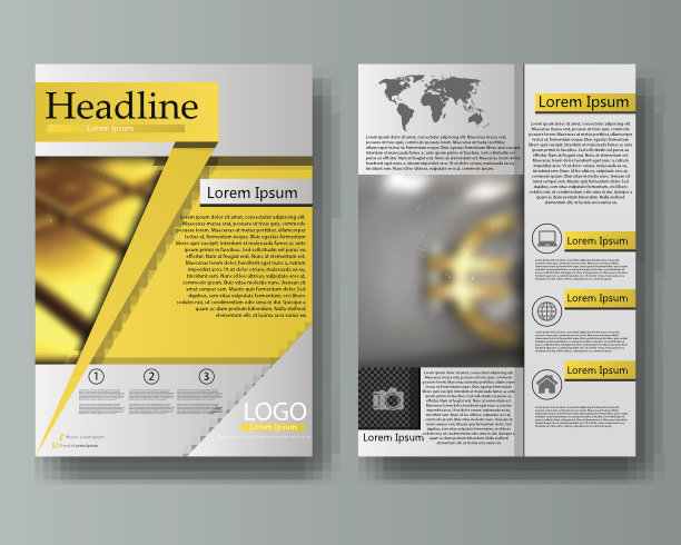 矢量杂志，现代传单手册图片下载