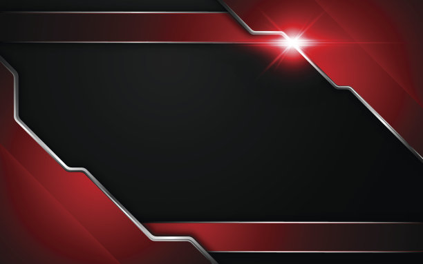 金属红黑框架布局现代科技设计模板背景图片下载