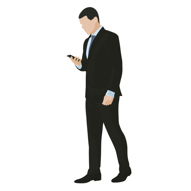 商人拿着手机乱写乱写图片下载