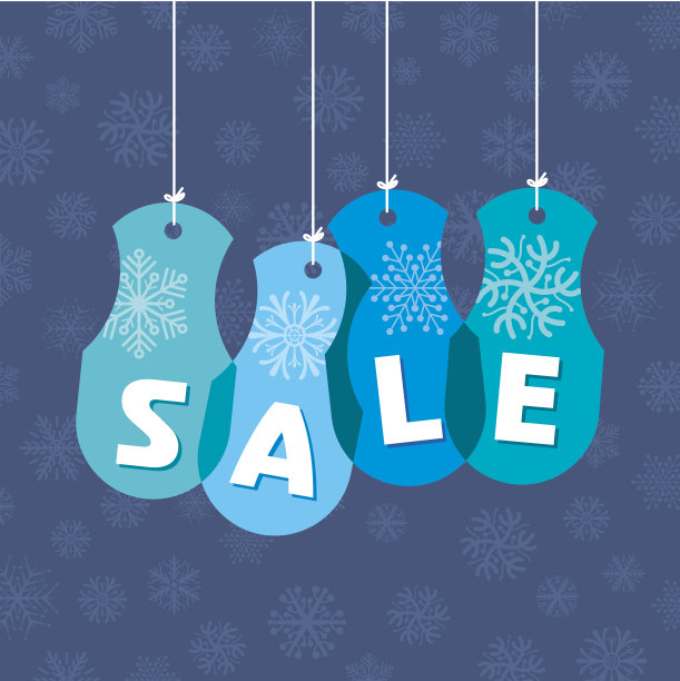 冬季销售海报设计或背景。创造性的商业推广载体。图片下载