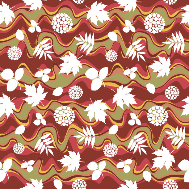 秋天的颜色和树叶的剪影图片下载