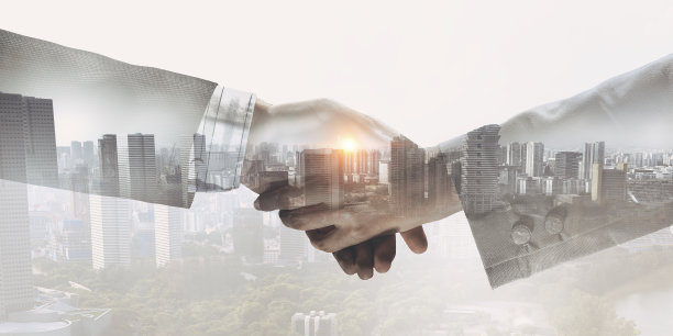 合作伙伴握手混合素材图片下载