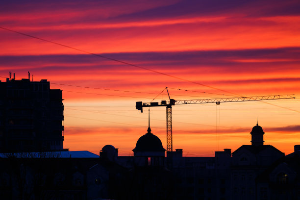 城市里的日出图片下载