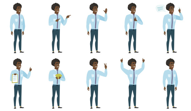 矢量插图与商业人士图片下载