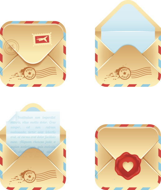 矢量包络图标集图片下载