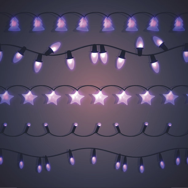 圣诞花环。无缝模式。图片下载